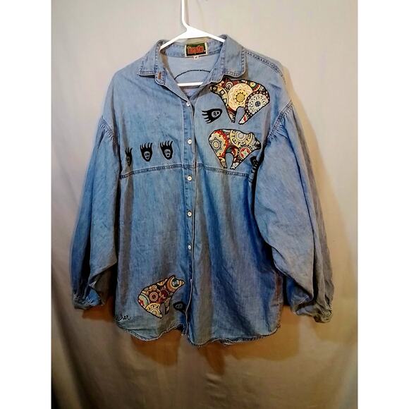 Tianello denim bear shirt - Picture 3 of 7